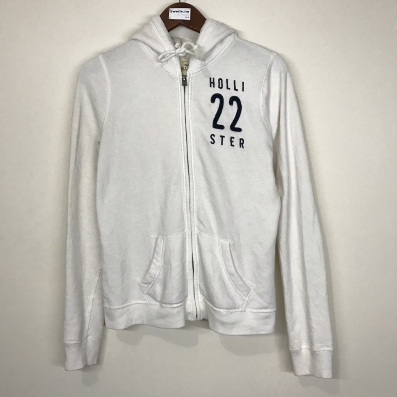 Zipper Hoodie Hollister Putih Second AAS183