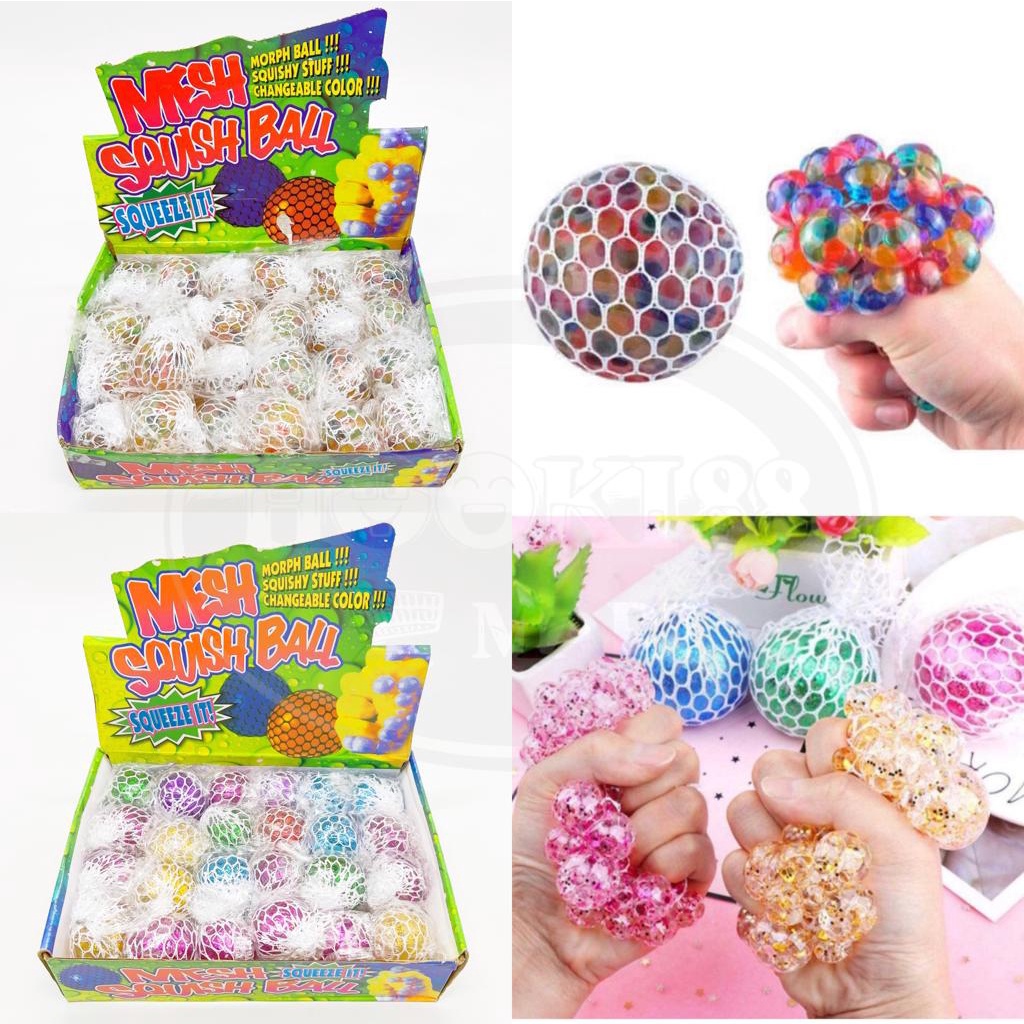 Squishy Mesh Ball / Mainan Stress Relief / Squishy Bola Jaring Slime