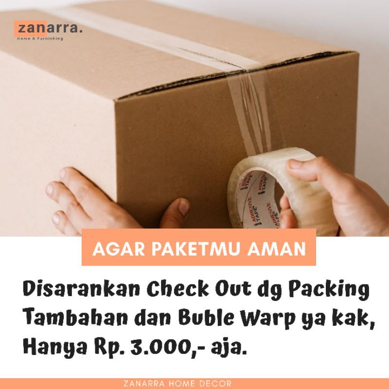 

Packing Tambahan Kardus + Buble Warp