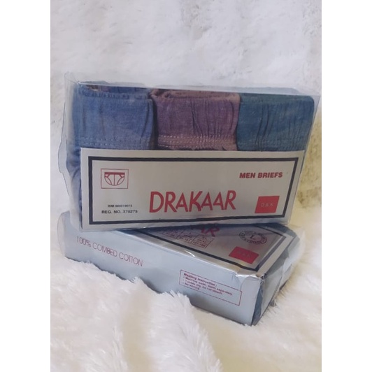 3 PCS DRAKAR MIKA CELANA DALAM PRIA 1 BOX ISI 3 PCS