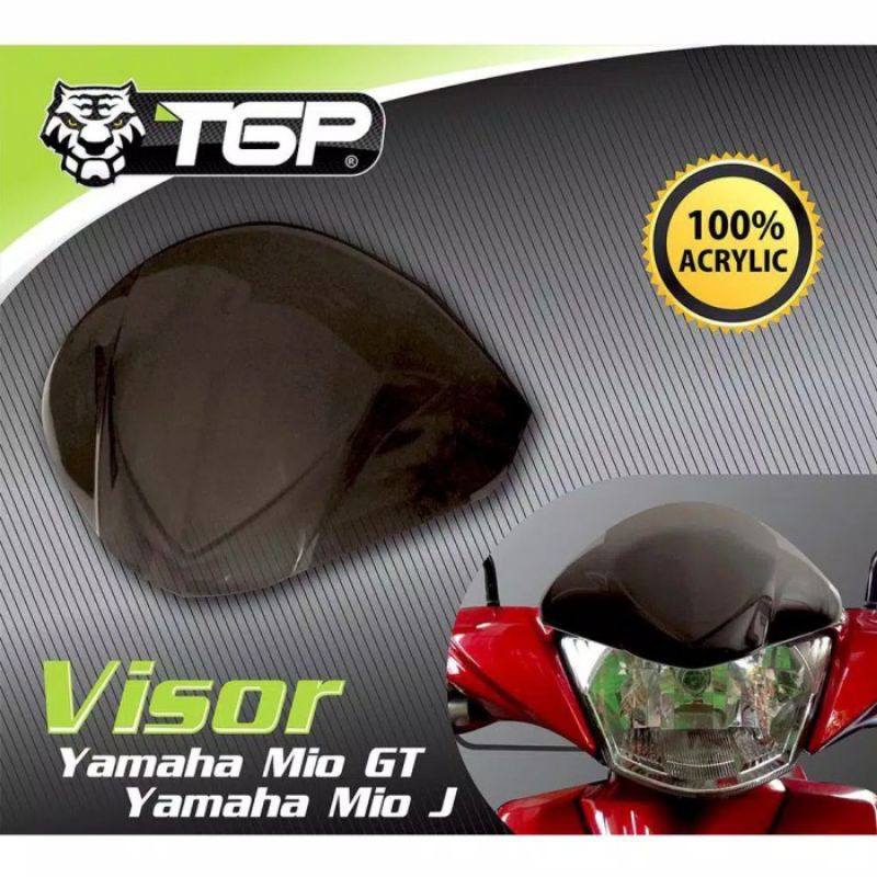 TGP Visor Motor Yamaha Mio J - Mio GT - Bahan Berkualitas - Hitam - HitamTransparan