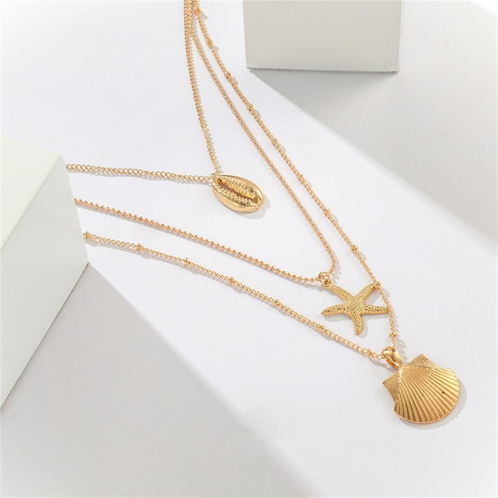 TOP Multilayer Shell Necklace Summer Chain Choker Gifts Beach Jewelry