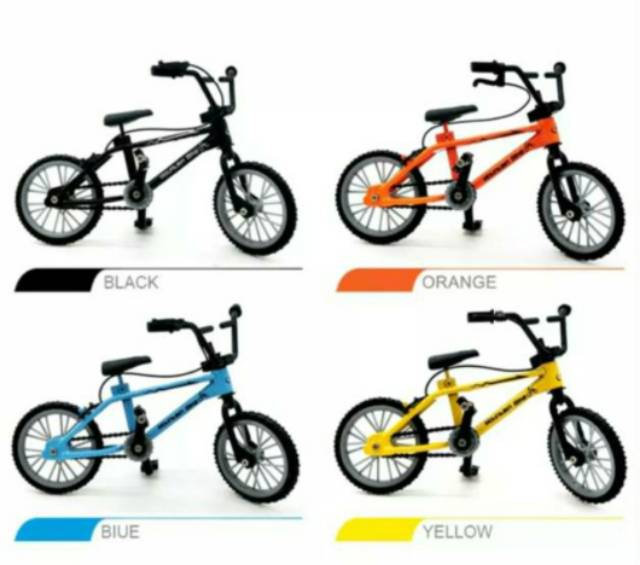 Mainan Sepeda Jari Diecast Miniatur Sepeda BMX Mini Finger board bicycle Fingers Game