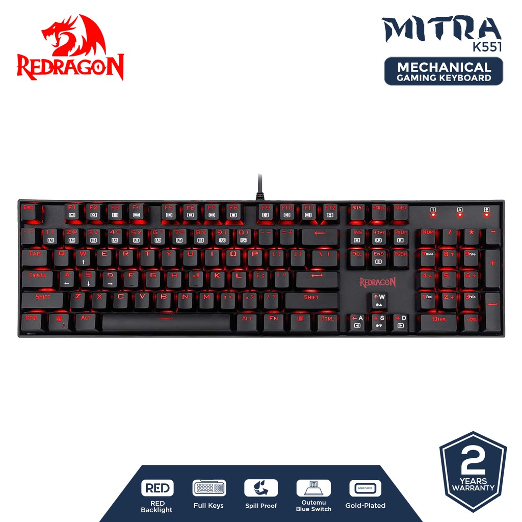 REVIEW Redragon Gaming Keyboard Mechanical MITRA - K551