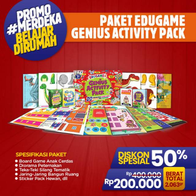 PAKET EDUGAMES GENIUS ACTIVITY PACK (EGAP)