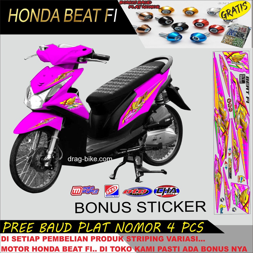 STIKER STRIPING HONDA BEAT FI VARIASI