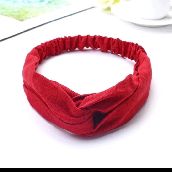 Bando Rambut Korea Bandana Rajut Aksesoris Wanita Karet