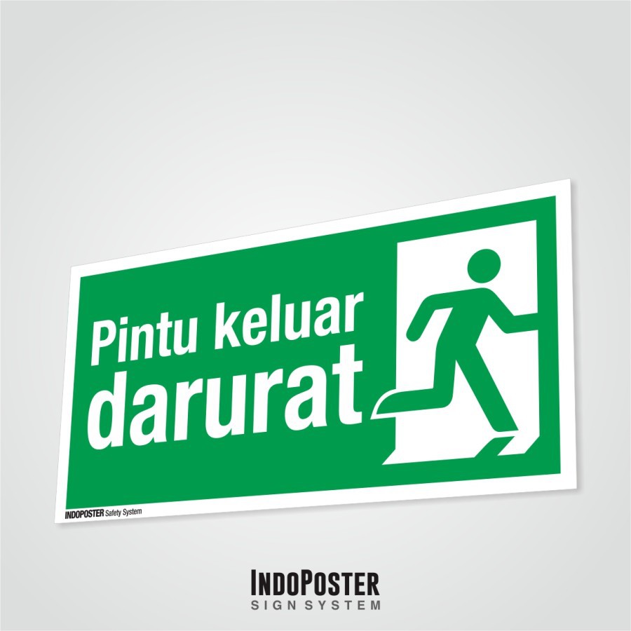 

Stiker Label K3 Safety Sign Tanda Pintu Keluar Darurat
