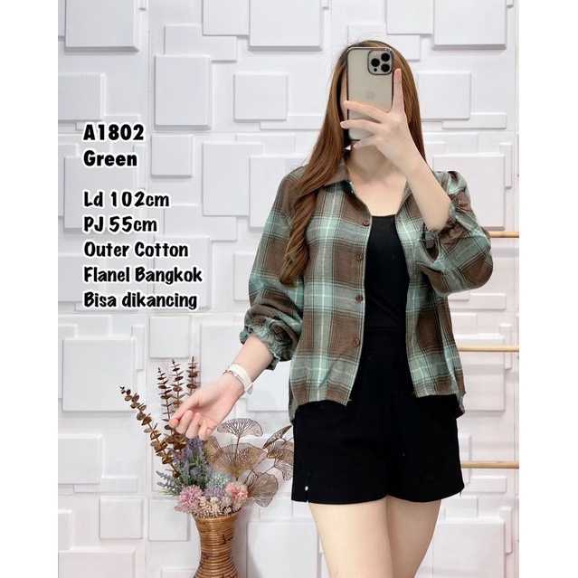KEMEJA COTTON BANGKOK FLANEL A1802
