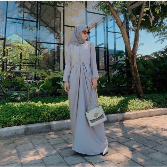 Gamis Wanita Cantik Polos Pesta Payet Mewah dan simple