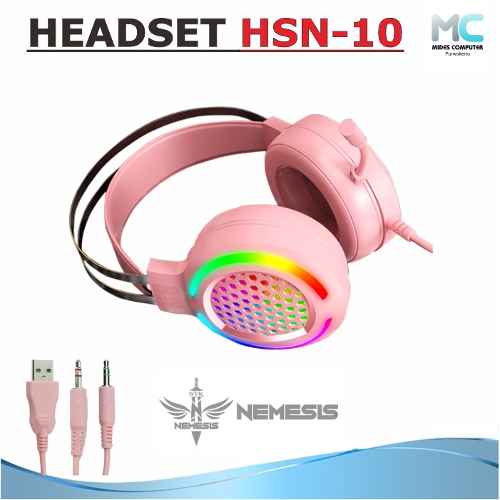 Headset Gaming RGB NYK HSN-10 Knight