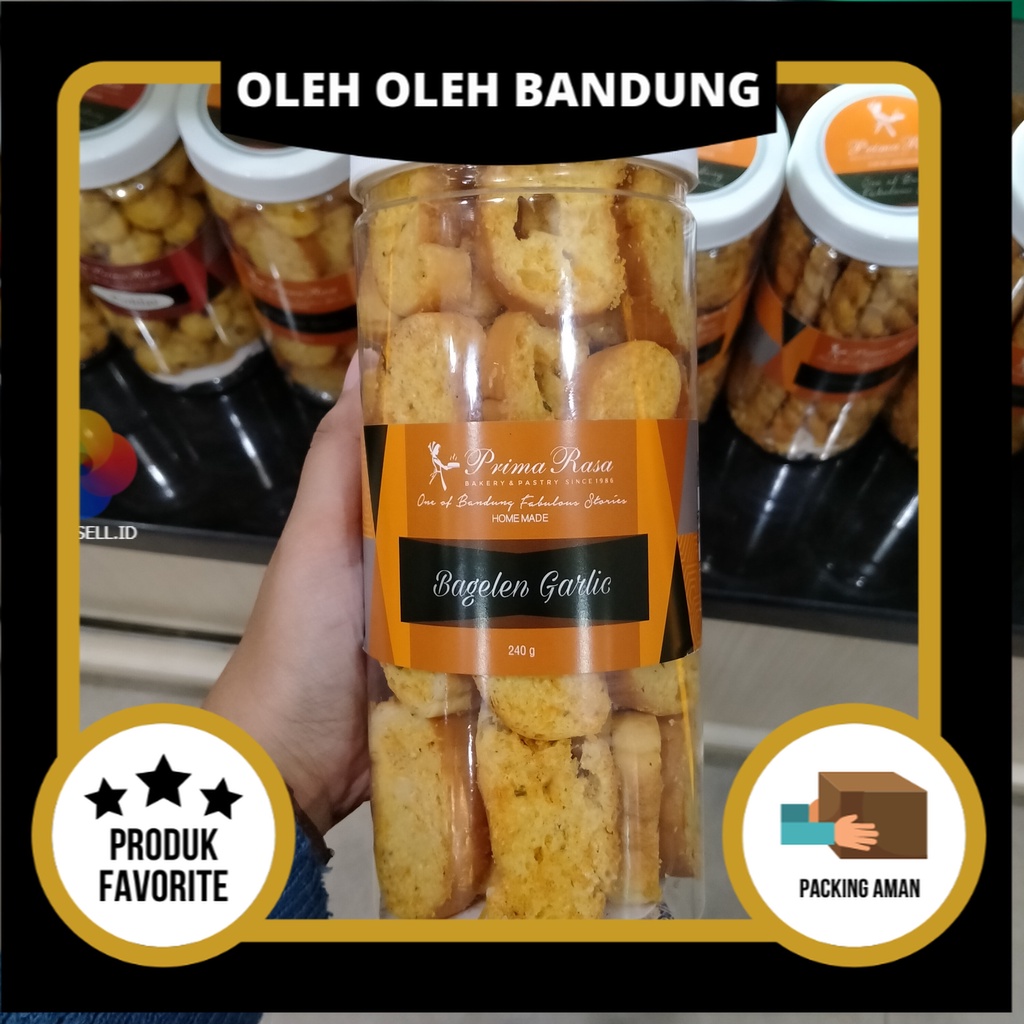 

Prima Rasa - Bagelen Garlic Daun Jeruk Kemasan Tabung - Oleh Oleh Kue Bandung