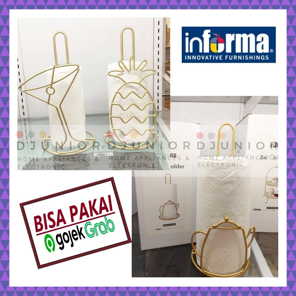 INFORMA - TEMPAT TISU RHEA RHENA / TISU GULUNG ROLL DAPUR / PAPER TISSUE HOLDER