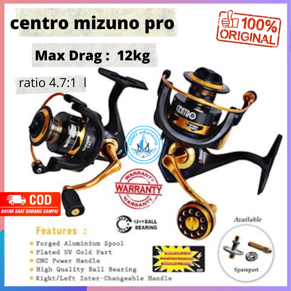 Reel Pancing Spinning CENTRO Mizuno Pro CNC Power Handle Handel Spool Alumunium Rill Rell ril rel Mu