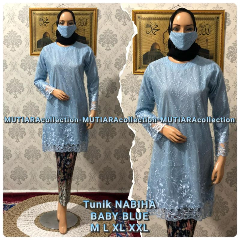 SET KEBAYA TUNIK NABIHA/SET TUNIK MODERN/MODEL KEBAYA TUNIK