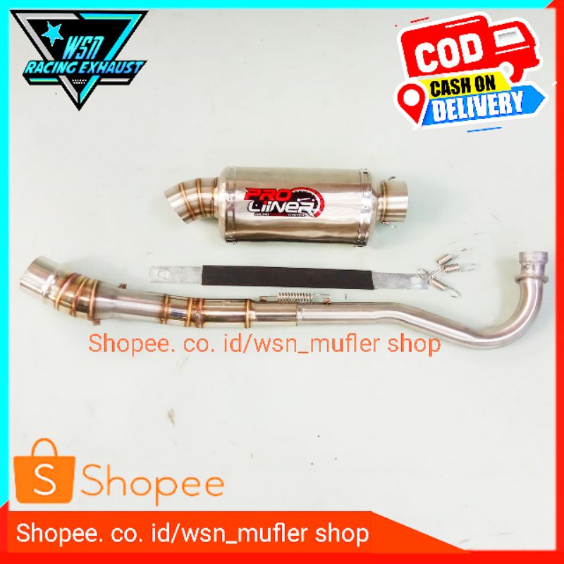 knalpot racing PRO LIINER oval jupiter z,vega,grand,dll