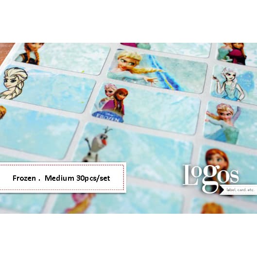 

TERLARIS!! Frozen Sticker MEDIUM Name Label. Stiker karakter Elsa Anna Olaf Kristoff lucu untuk nama