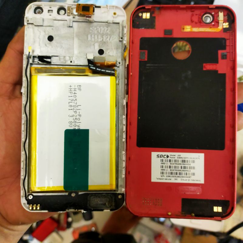 LCD SPC L53 ORIGINAL COPOTAN NORMAL. BATRE.FRAME.BACKDOR. BONUS.