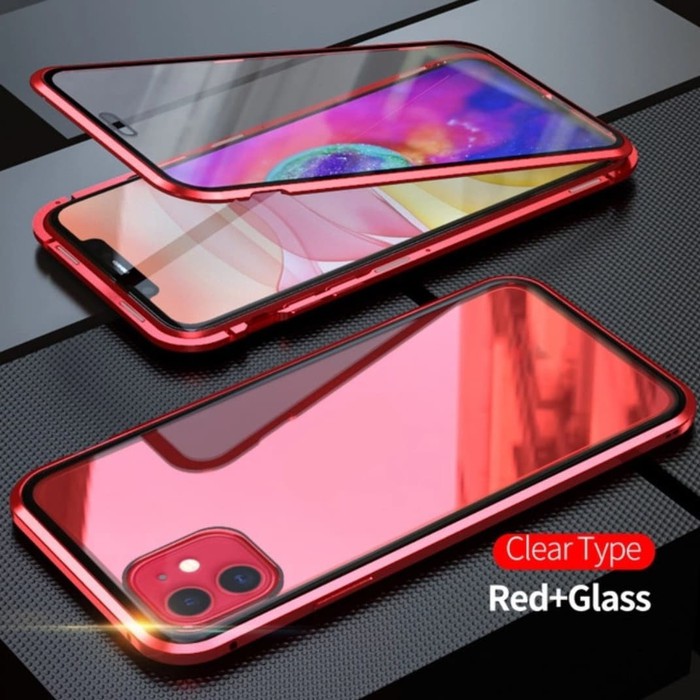 Case Magnetic Depan Belakang Kaca 360 Premium Glass REALME C15