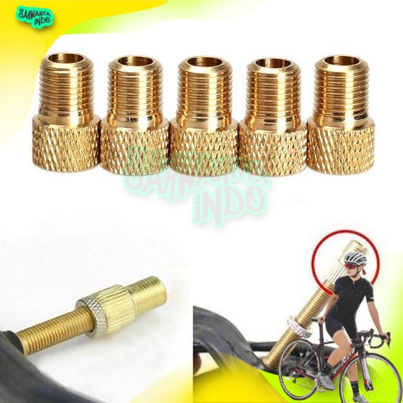 Konektor Pompa Valve Pentil Ban Sepeda Adaptor Adapter Pengganti Presta to Schrader 10PCS Sepeda Ala