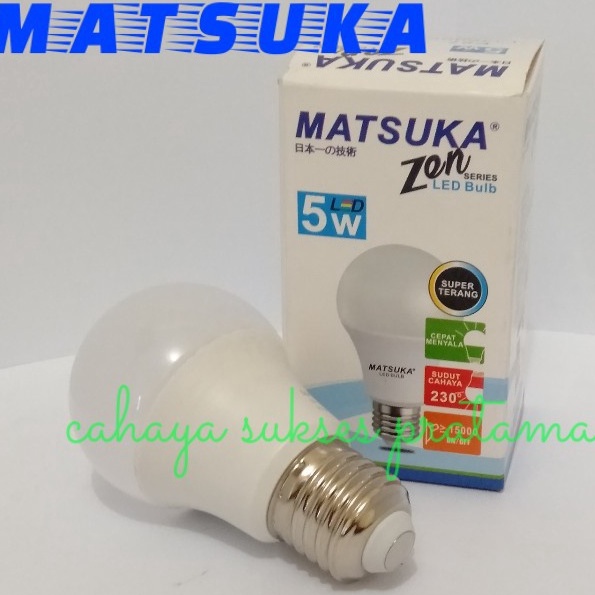 Lampu Led Bulb Matsuka Zen Series Super Terang 3/5/8/9/10/12/15/18/25W Cahaya Putih dan Kuning