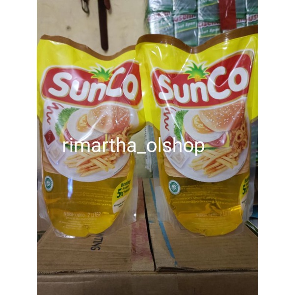 

Minyak goreng SunCo 2 liter pouch promo