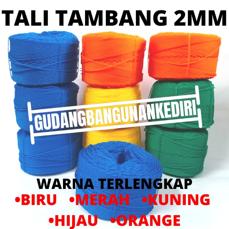 [TERLENGKAP] Tali tambang 2mm / tambang PE 2 mm cap / tali tampar 2mm cap roda ikan +/- 150 METER