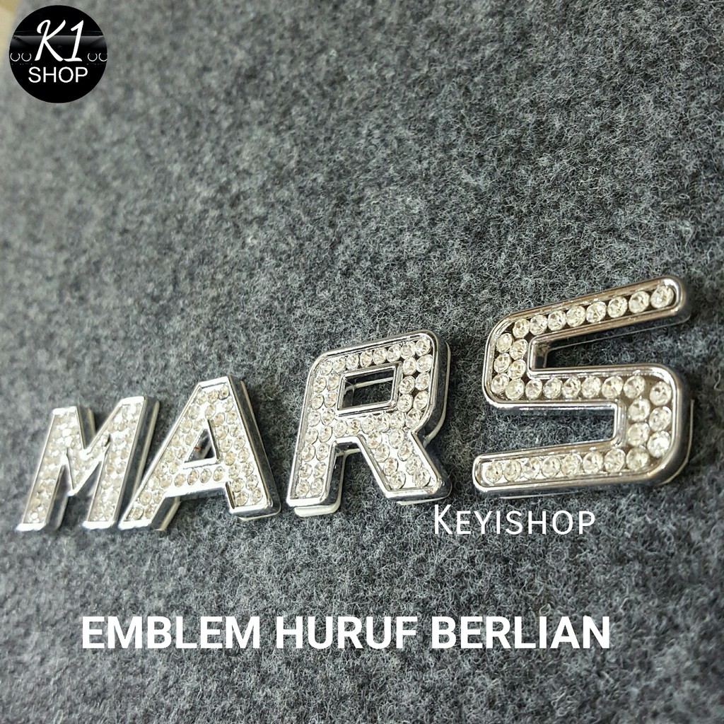Emblem Huruf Mobil Berlian