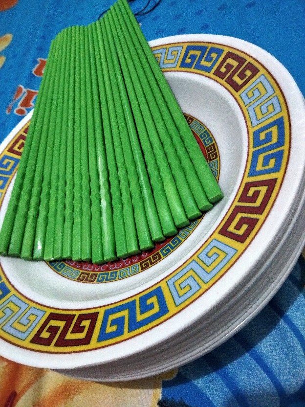 20 Pcs Sumpit Melamin /  Melamine Chopsticks - Hijau