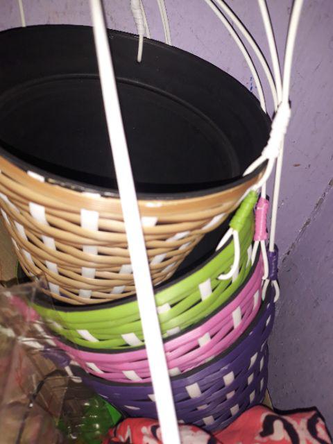 Pot Gantung D15 Rotan Vas Bunga Tanaman