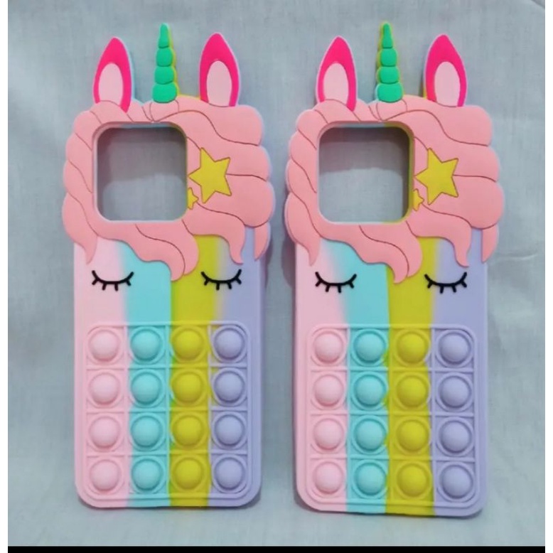 REDMI 10c Redmi 10A Redmi 12c  Casing Kartun Unicorn Sofcase POP IT Case