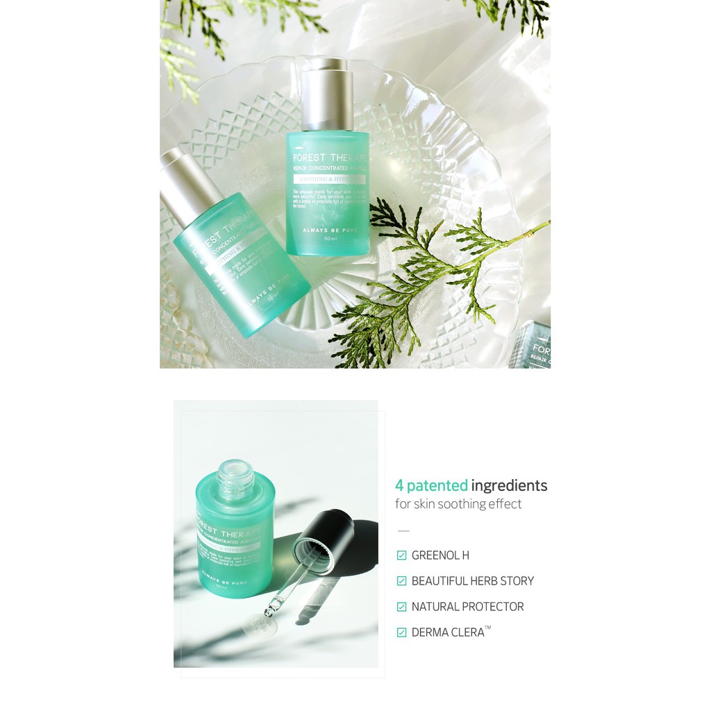 ALWAYS BE PURE - Forest Therapy Ampoule 50 ml + Cream 50 ml ( PAKET 2 ITEMS )