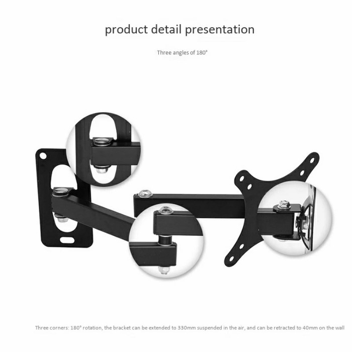 BRAKET/BRACKET MONITOR/TV 14 15 17 19 20 22 24 27&quot; MAX 30&quot;