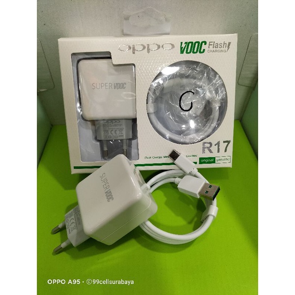 Charger cas casan oppo R17 ori type C support VOOC Hp oppo fast charging