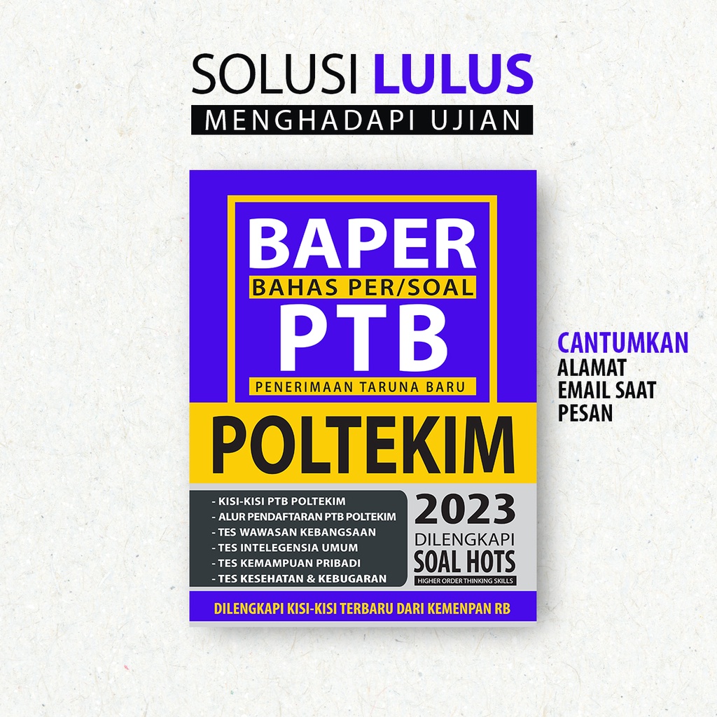 BAHAS PER SOAL PTB POLTEKIM 2023