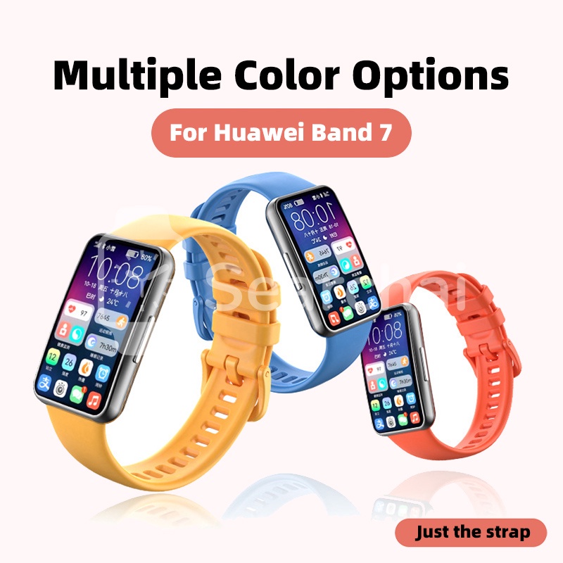 Silicone watch strap for Huawei Band 7 Original Belt sports smart bracelet Accessories Replacement Wristband Correa Bracelet for Huawei Band 7 Correa Strap