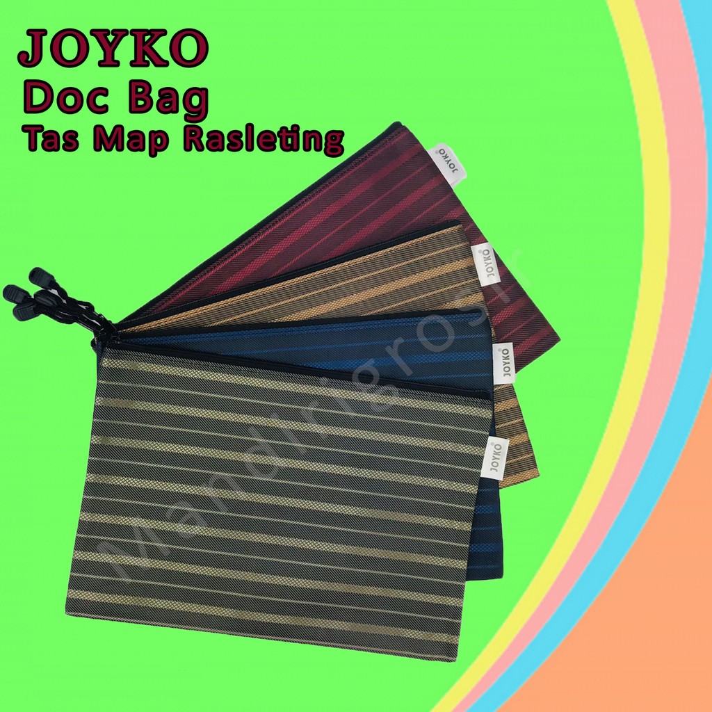 Doc Bag * Joyko * Tas Map Rasleting * Motif Salur * DCB-38B5