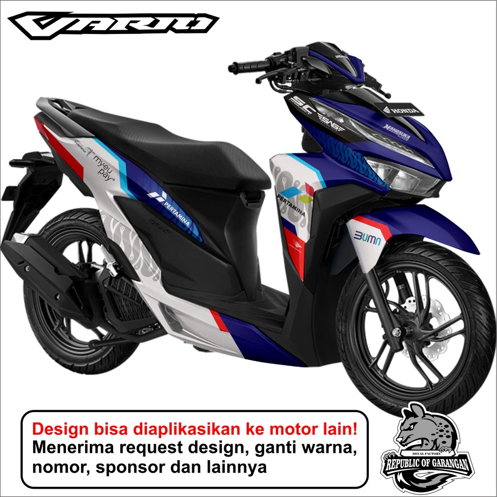Decal Honda Vario New 150 125 2018-2019 livery mandalika racing team