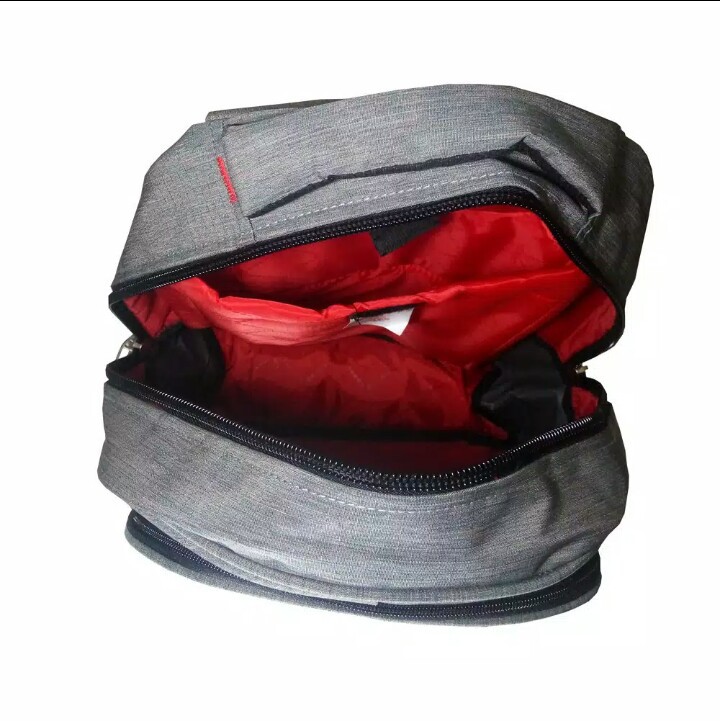 Tas carboni tas ransel pria dan wanita tas punggung backpack original - grey