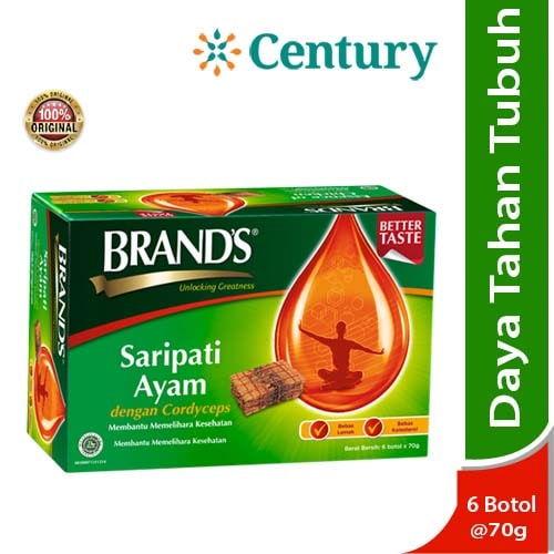 

Brand's Essence of Chicken with Cordyceps 6x70gr/Sari Pati Ayam/Daya Tahan Tubuh/Tambah Tenaga