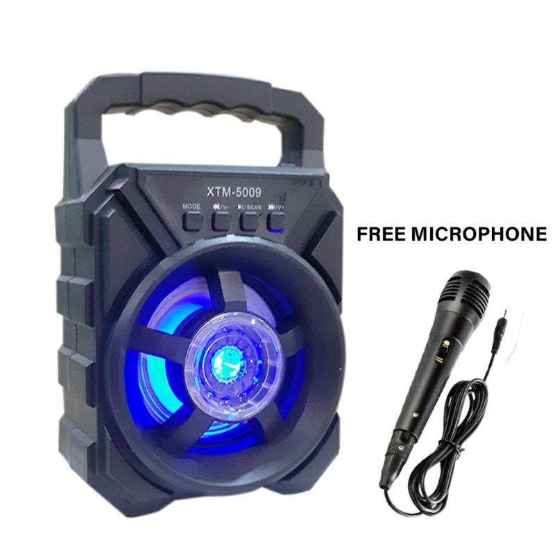 PROMO BISA COD - Speaker Bluetooth Bonus Mic / Speaker BT Type 5009 Mega Bass Free Mic