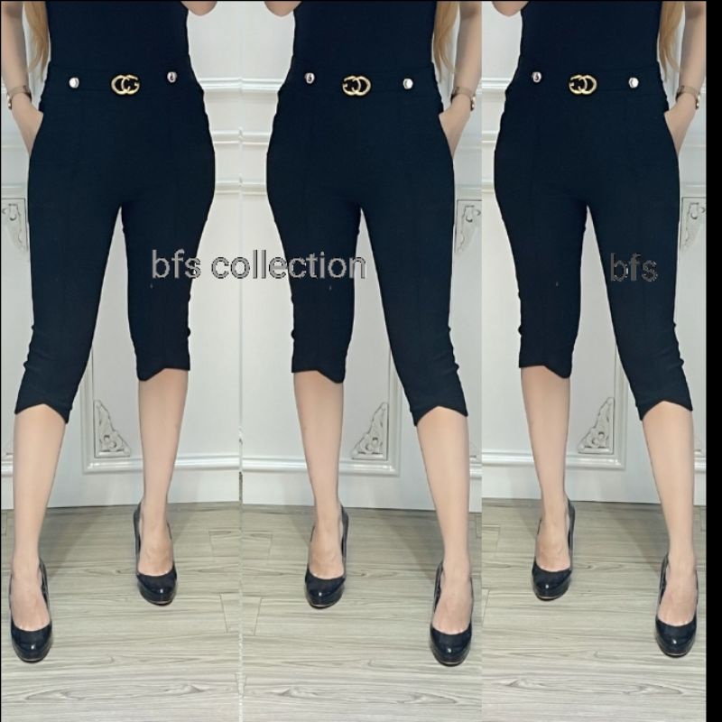 Celana Wanita Soft jeans Stretch 7/8 / Celana Putih