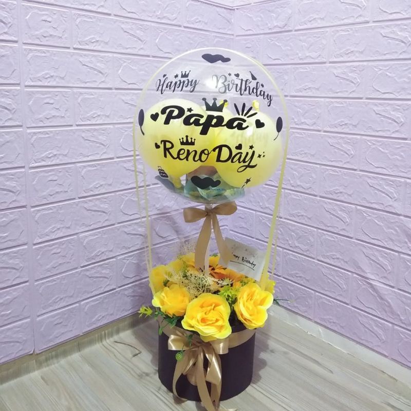 

bloombox ballon bunga / bloombox balon / buket balon