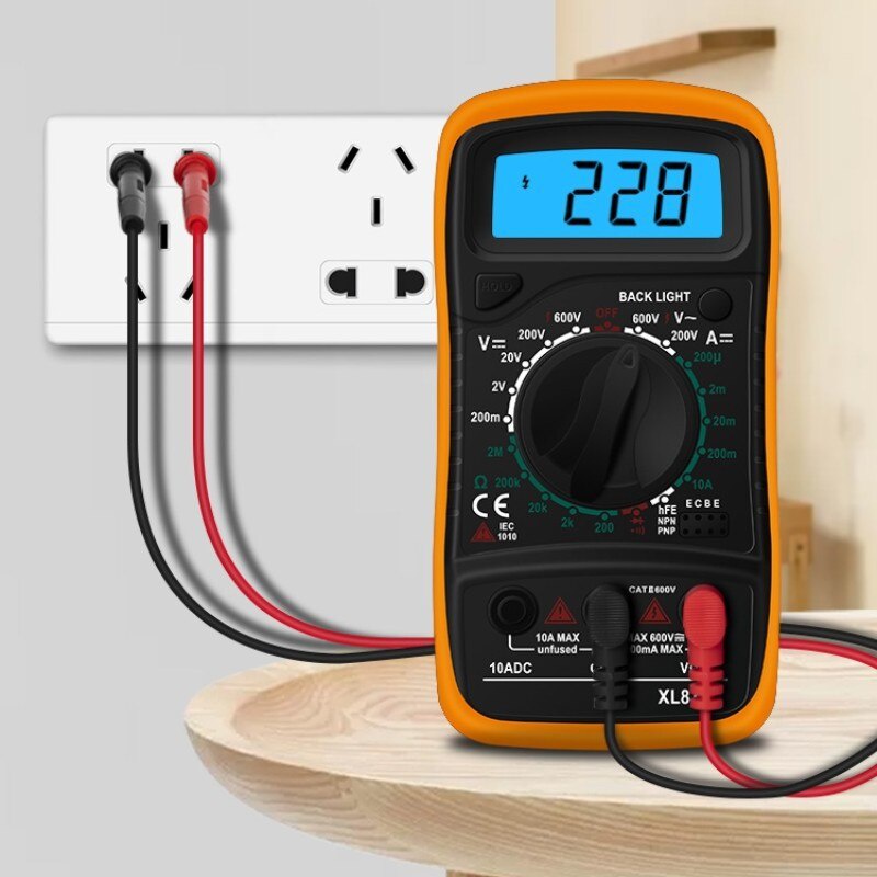 【 termasuk baterai】Multimeter Digital XL830LTester XL830L Avometer AC DC Voltage Tester / Avometer Digital XL830L