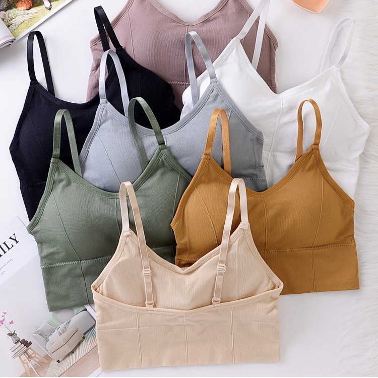 ✅𝐅𝐎𝐈𝐒𝐒® Bra Baju Dalam Wanita Sport Crop Top Dengan Bahan Katun Lembut 1007