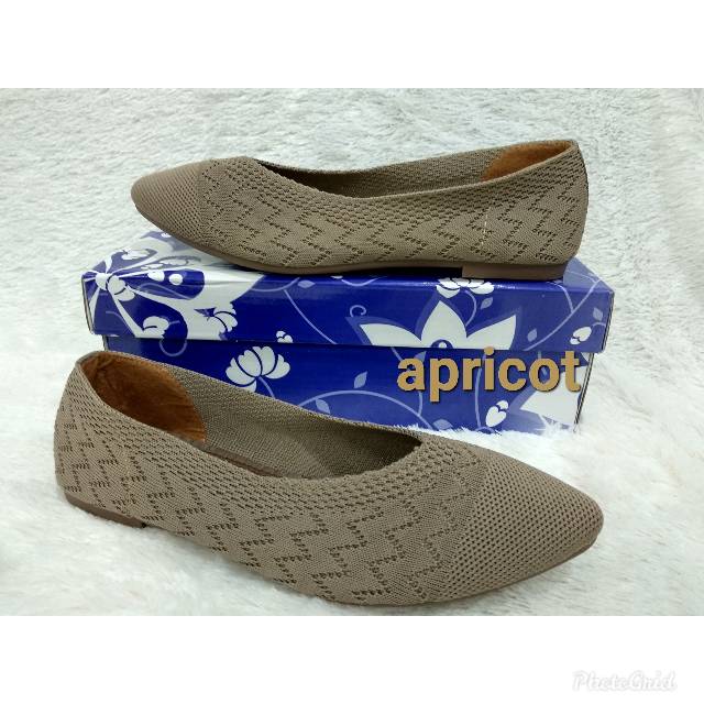Pansus kerja wanita import / sepatu flatshoes rajut REBECCA 828-2718