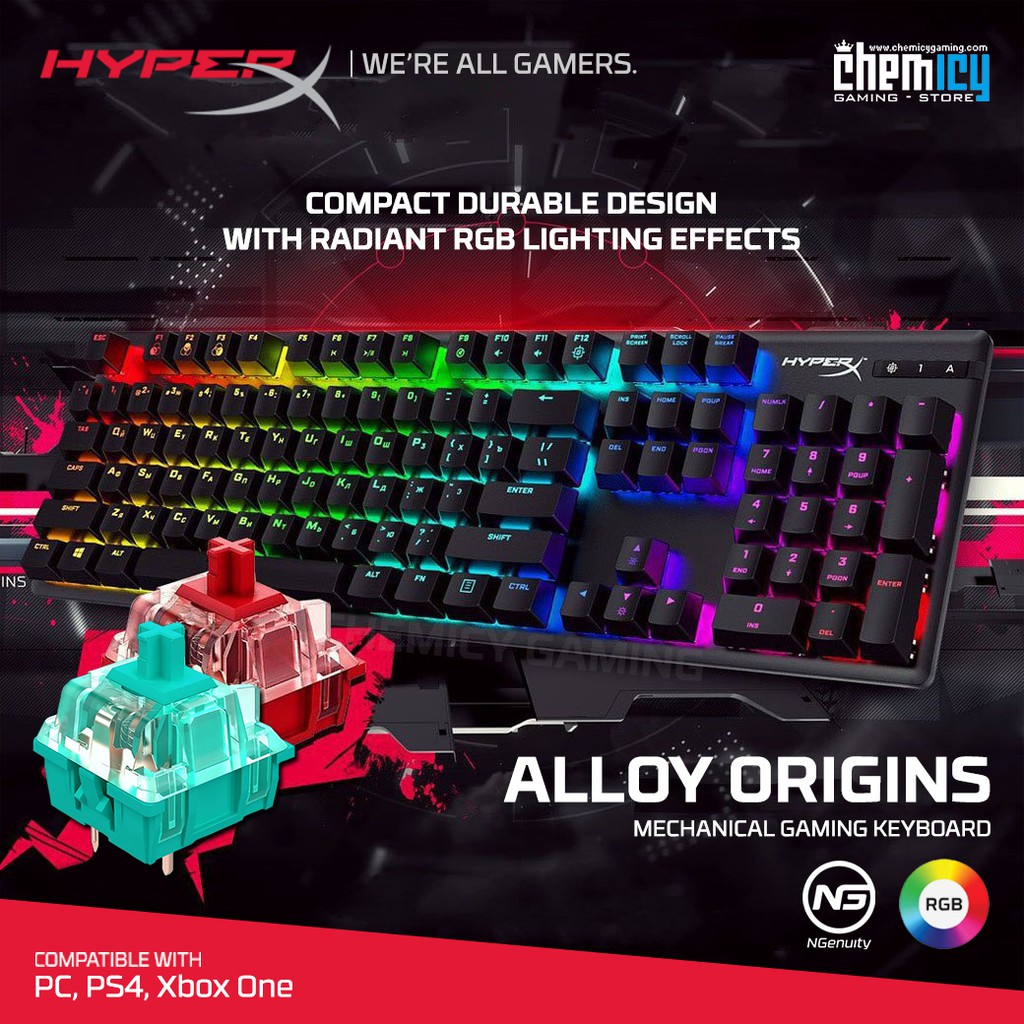 HyperX Alloy Origins RGB Fullsize Mechanical Gaming Keyboard