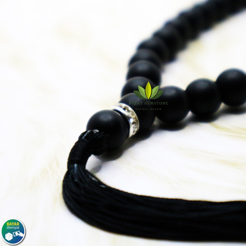 Tasbih Batu Black Onyx 33 Butir Natural