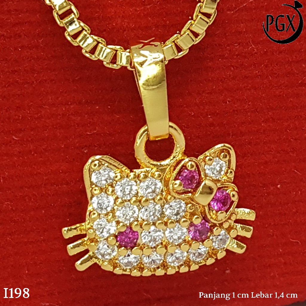 PGX Liontin Kalung Xuping Wanita Perhiasan Lapis Emas Aksesoris Fashion - I198