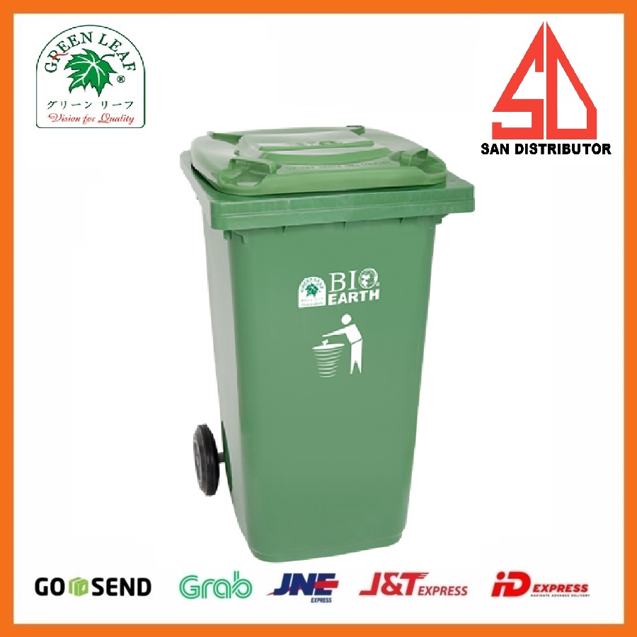 KOTAK SAMPAH RODA 2318 BIO Dustbin 180L / Tempat Sampah TONG SAMPAH GREENLEAF